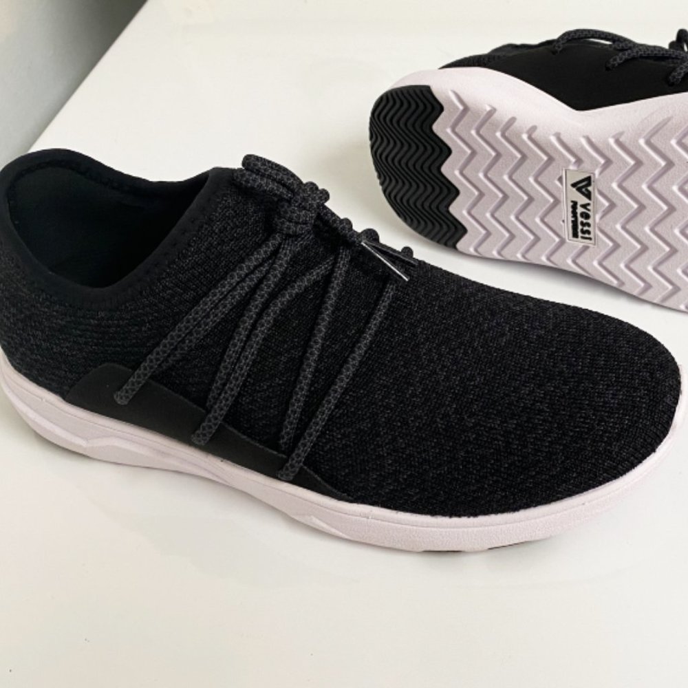 Vessi Women's Cityscape Waterproof Storm Black Sneaker Shoes Size 7 Runs Large